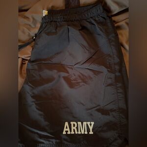 Mens Black Army Drawstring shorts